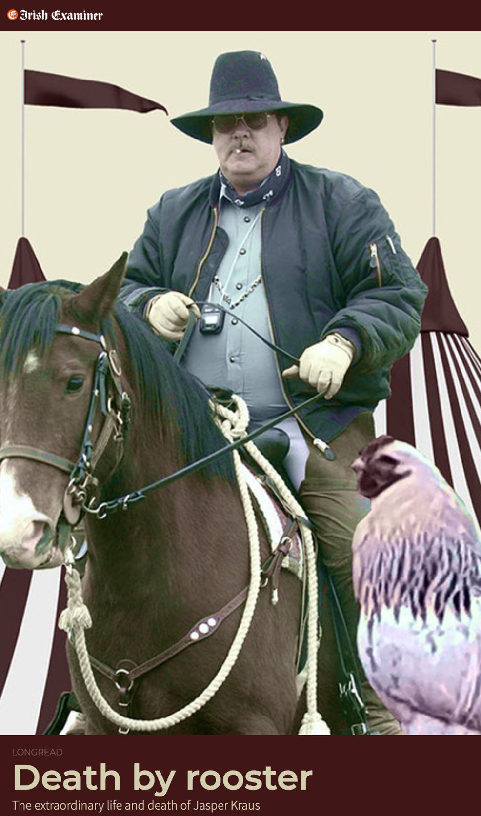 Jasper Kraus death by rooster 