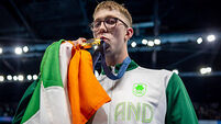 Daniel Wiffen celebrates with his gold medal 30/7/2024