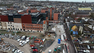 <p>The State has increased its funding pledge for the beleaguered Cork event centre from €57m to €90m. The centre was first mooted in 2007 and the sod turned on the site in 2016. Picture: Larry Cummins</p>