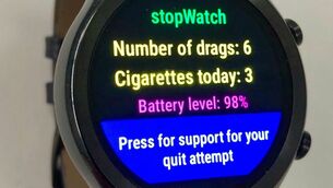 <p>The app intervenes when smoking is detected. Picture: University of Bristol/PA</p>