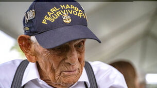 <p>Harry Chandler, a US Navy medic who helped pull injured sailors from the oily waters of Pearl Harbour after Japan’s attack on the naval base in 1941, has died at the age of 103. Picture: Mengshin Lin/AP</p>