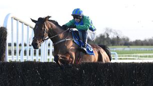 <p>BACK WITH A BANG: Champ Kiely and Paul Townend win for trainer Willie Mullins at Fairyhouse on New Year's Day. Pic: Healy Racing</p>