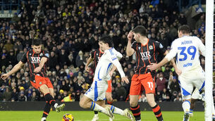 <p>LATE BATTH: Blackburn Rovers' Danny Batth (left) scores their side's first goal of the game during the Sky Bet Championship match at Elland Road, Leeds. Pic: Danny Lawson/PA Wire</p>