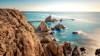 Long exposure daytime photography of the Mermaids Reef in the Cabo de Gata Natural Park