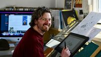 Watch: Inside the studio of Cartoonist, Harry Burton