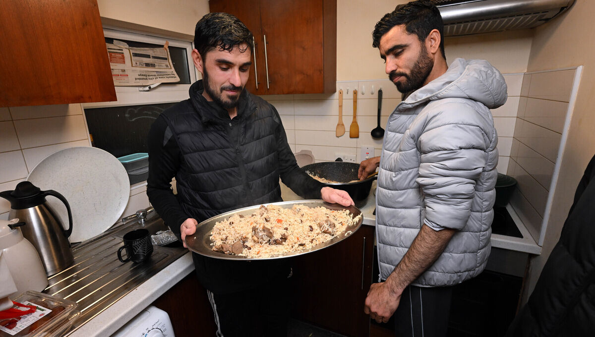 The men preparing the food during Ramadan in Galway City. Picture: Ray Ryan The men preparing the food during Ramadan in Galway City. Picture: Ray Ryan