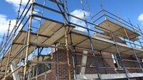 Building site scaffolding