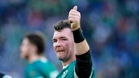 Peter O'Mahony  celebrates winning the match 15/3/2025
