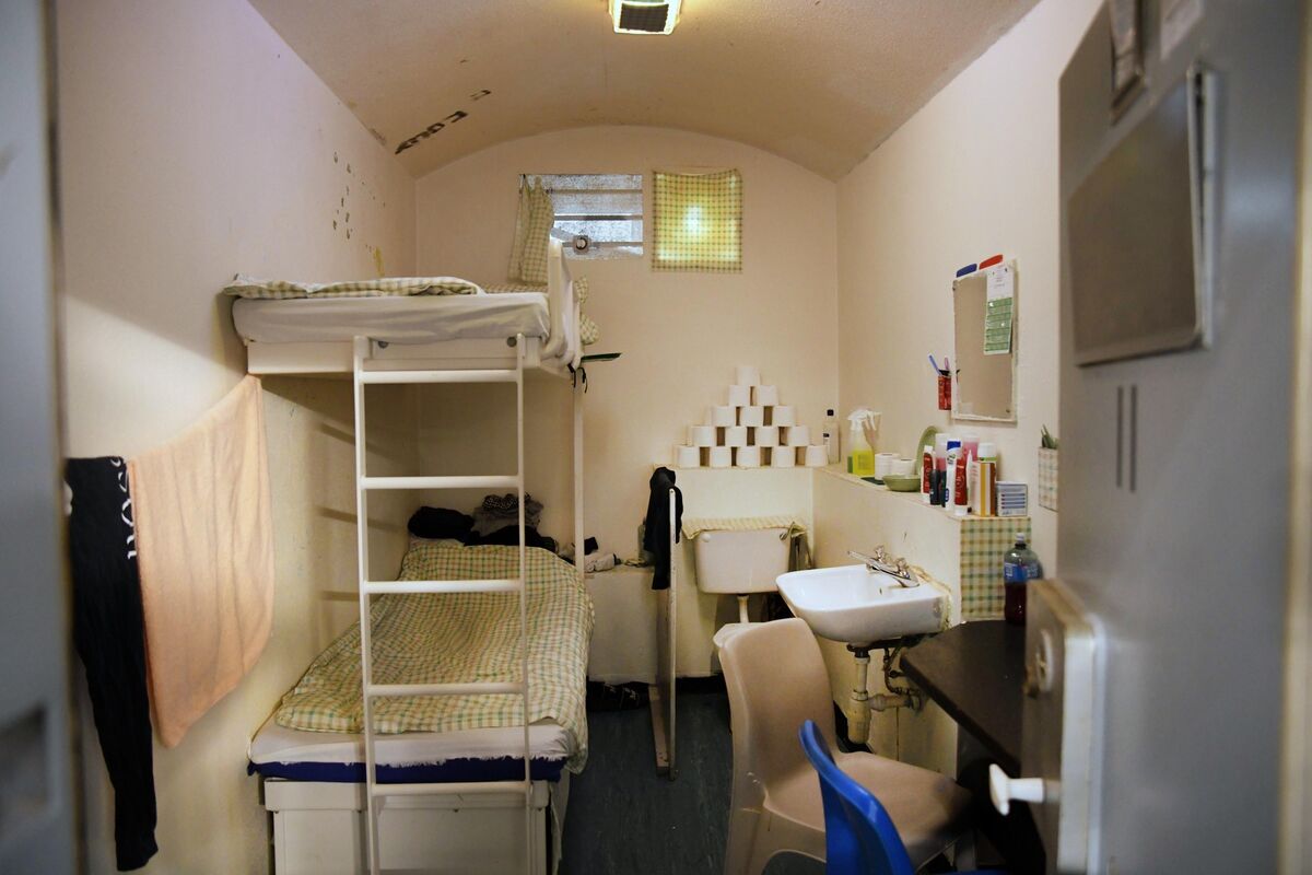 Bunkbeds to accommodate a second prisoner in what should be a single cell in Mountjoy Prison. Photo: Moya Nolan Bunkbeds to accommodate a second prisoner in what should be a single cell in Mountjoy Prison. Photo: Moya Nolan