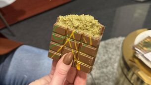 <p>A Dubai chocolate bar from Sugar Plum Sweetery.</p>