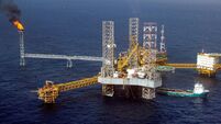 View of a Total Nigeria offshore oil and