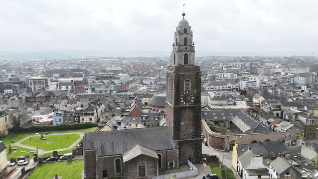 <p>The Four-faced liar: The four Mangan clocks at  St Anne's Church in Shandon. Picture: Larry Cummins</p>
