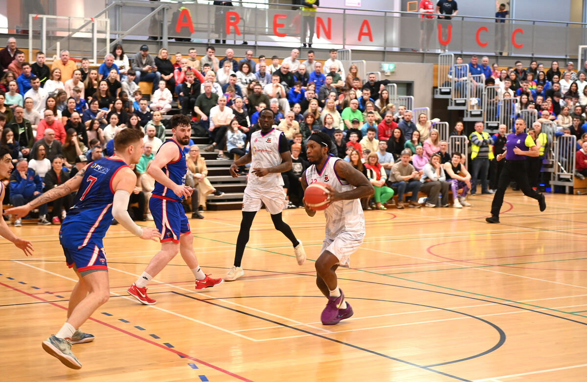 Chancellor Hunter, Energywise Ireland Neptune in action in the first half of the Superleague quarter final at Mardyke Arena, UCC, Cork. Pic Larry Cummins Chancellor Hunter, Energywise Ireland Neptune in action in the first half of the Superleague quarter final at Mardyke Arena, UCC, Cork. Pic Larry Cummins