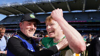 Mickey Harte Offaly joint manager and Cormac Egan 30/3/2025