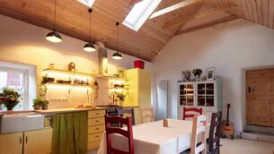 <p>The open-plan kitchen living area. Pictures: Miki Barlok</p>