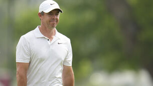 <p>Rory McIlroy has revealed he has been troubled by an elbow injury ahead of the Masters. Pic: Ashley Landis/AP</p>