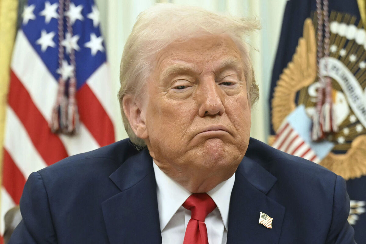 US President Donald Trump speaks to reporters in the Oval Office of the White House in Washington, Monday. Picture: Pool via AP US President Donald Trump speaks to reporters in the Oval Office of the White House in Washington, Monday. Picture: Pool via AP