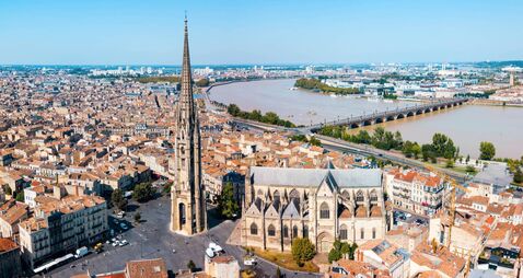 Bordeaux aerial panoramic view, France