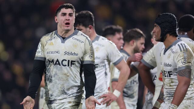<p>La Rochelle's Paul Boudehent during his side's Champions Cup pool stage defeat to Leinster. Pic: ©INPHO/James Crombie</p>