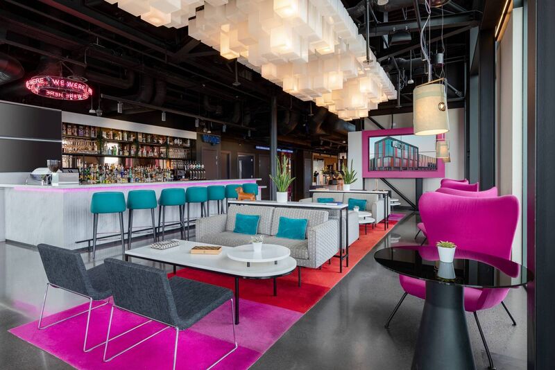 WXYZ rooftop bar is a clash of bright pinks and reds