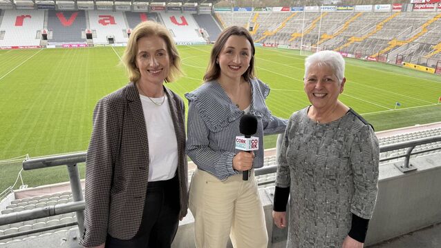 <p>Evelyn O'Sullivan, Caroline O'Reilly, and Anne Cahill of the Cork Convention Bureau launching 'Keep Cork Meeting' at Páirc Uí Chaoimh. </p>