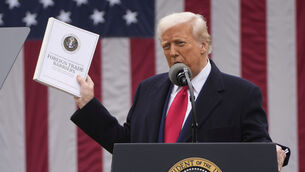 <p>President Donald Trump speaks during an event to announce new tariffs in the Rose Garden at the White House, Wednesday, April 2, 2025, in Washington. (AP Photo/Mark Schiefelbein)</p>