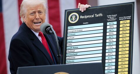 President Trump Holds "Make America Wealthy Again Event" In White House Rose Garden