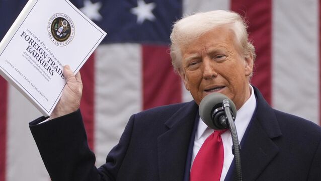 <p>President Donald Trump speaks during an event to announce new tariffs in the Rose Garden at the White House, Wednesday, April 2, 2025, in Washington. (AP Photo/Mark Schiefelbein)</p>