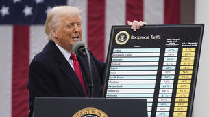 <p>President Donald Trump speaks during an event to announce new tariffs in the Rose Garden at the White House, Wednesday, April 2, 2025, in Washington. (AP Photo/Mark Schiefelbein)</p>