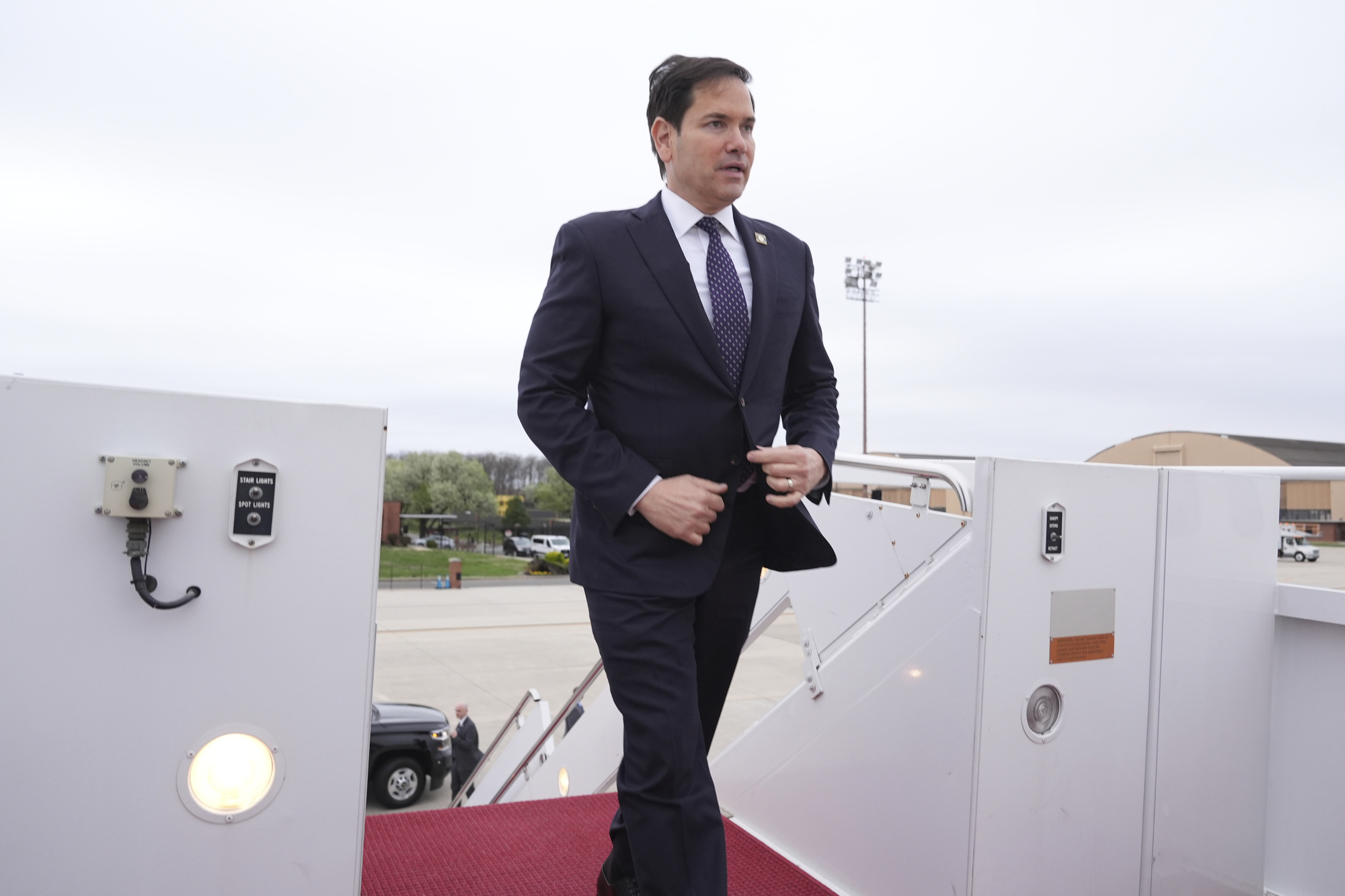 Rubio arrives for Nato talks as allies wait to learn of US security plans